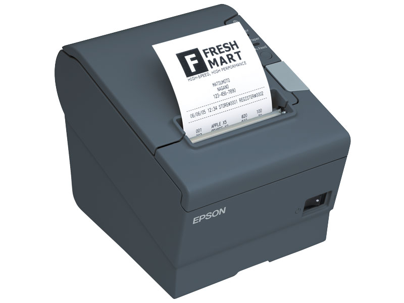 Thermal Receipt Printer Epson Black S01 Ethernet Ps-180 Power Supply and Ac Cable TM-T88VI Usb and Serial Interfaces Epson C31CE94061 Epson