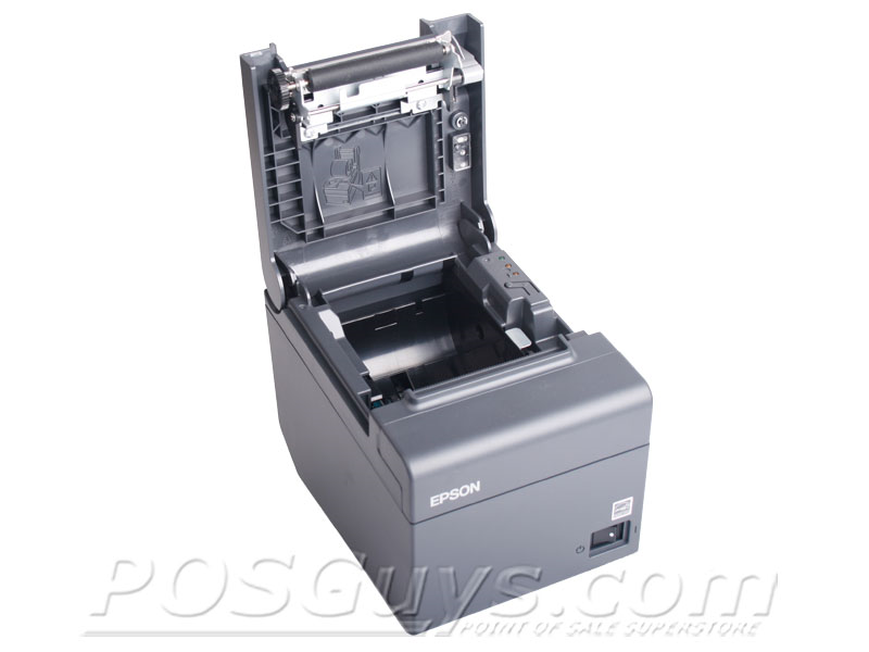 Epson C31CD52A9992 TM-T20II POS Thermal Receipt Printer USBEthernet Power Supply CAT5 Cable Dark Gray
