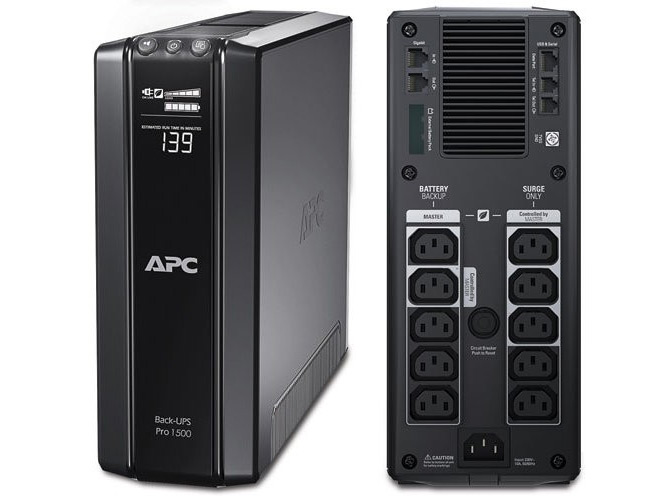 APC Back-UPS Pro 1500VA Battery Backup/Surge Protector with 6